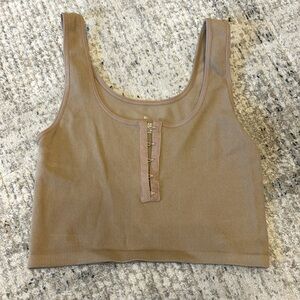 Three Bird Nest brown crop top. BRAND NEW NEVER WORN! Size M/L.